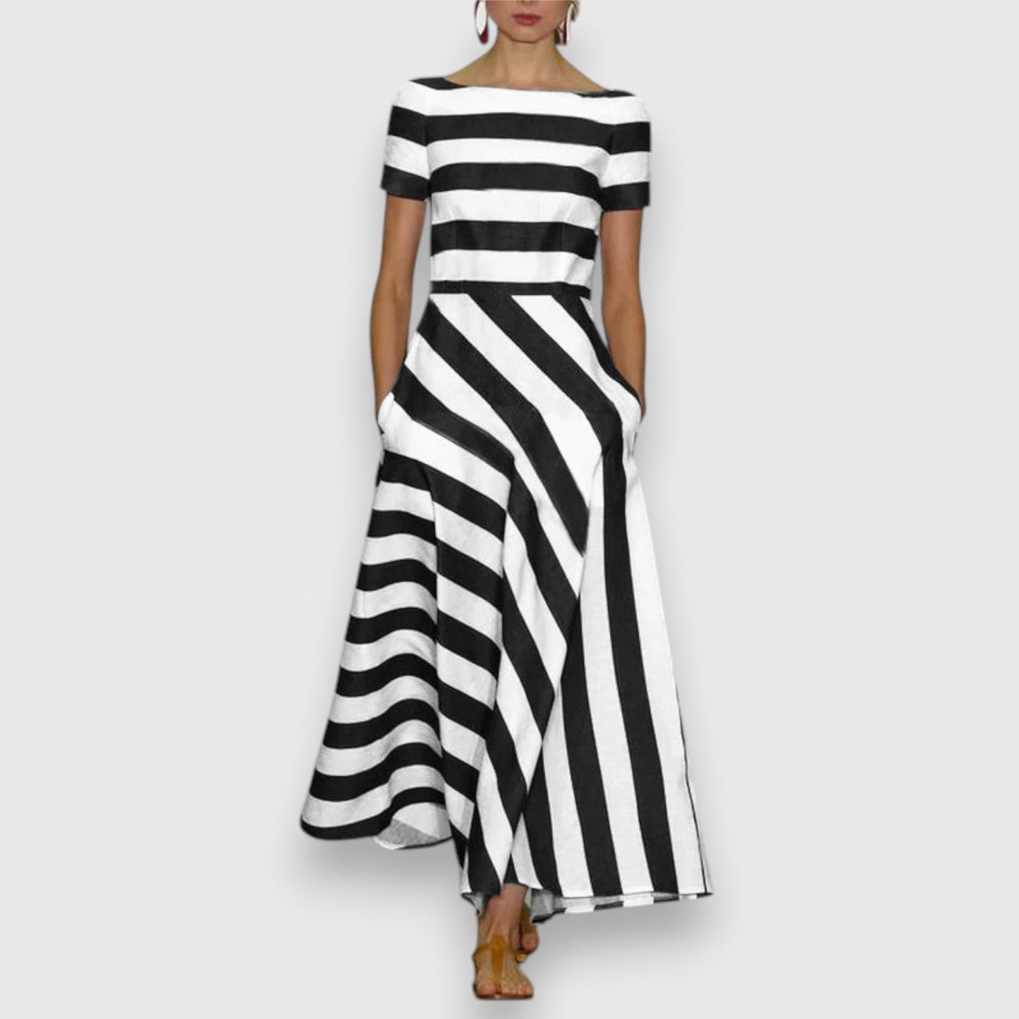 Rebecca | Sophisticated Stripe Dress