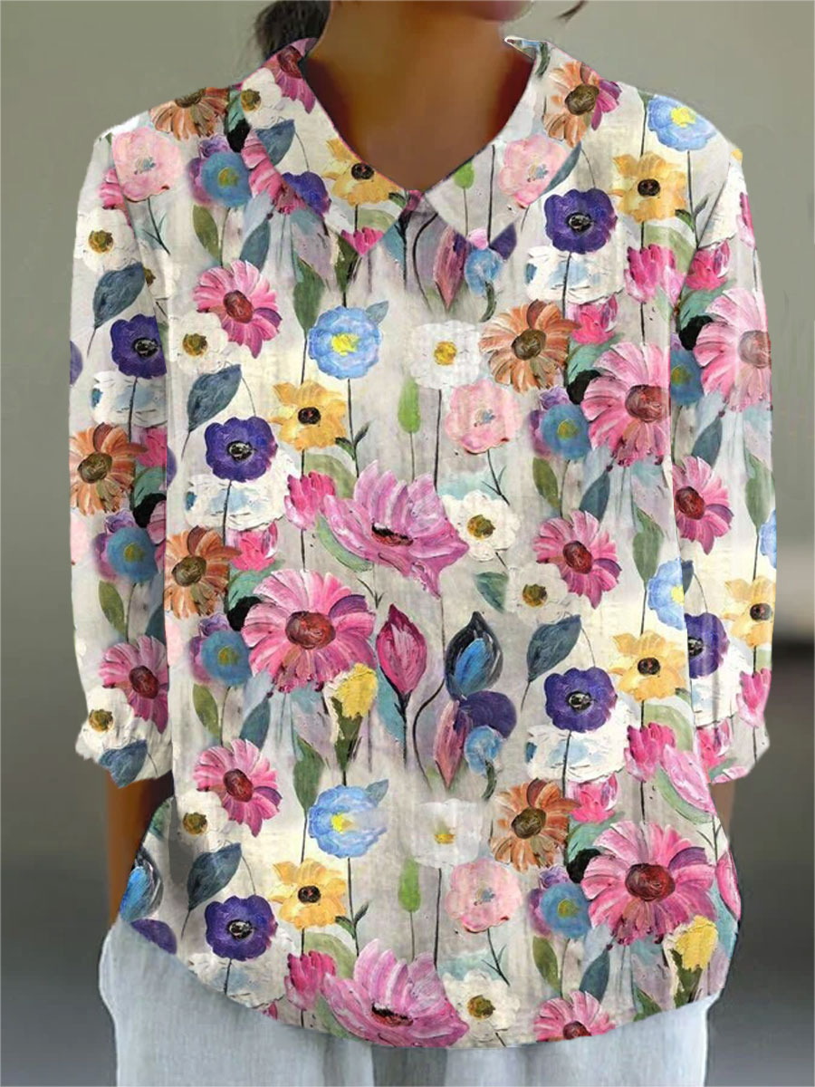 Minerva | Elegant Floral Patterned Blouse