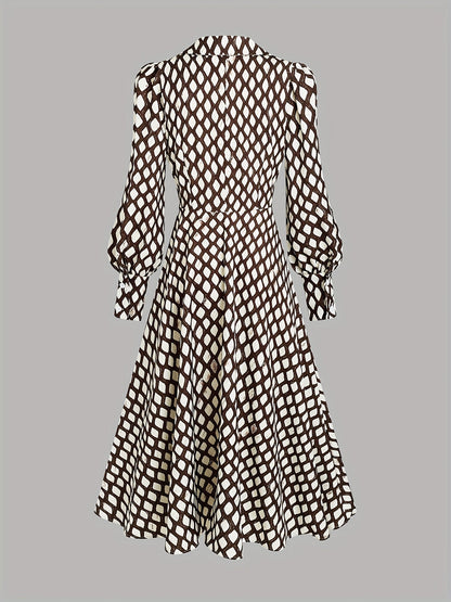 Lizzy | Vintage Rhombus Print Dress
