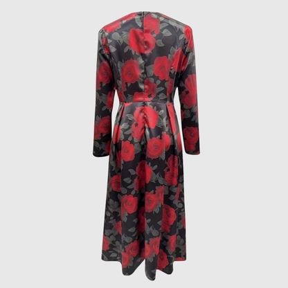 Lilla | Elegant Vintage Maxi Dress With Floral Print