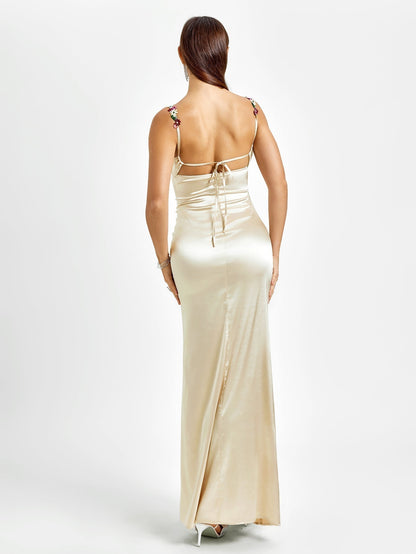 Fiorella | Satin Maxi Dress