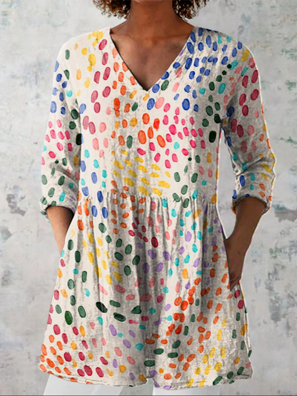 Bernadette | Long Blouse with V-Neck