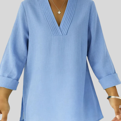 Elyra | V-Neck Long Sleeve Blouse