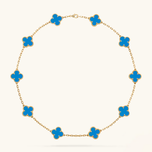 CLOVER | 10 Motif Blue Necklace