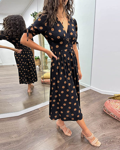 Melanie | Polka Wrap Around Dress