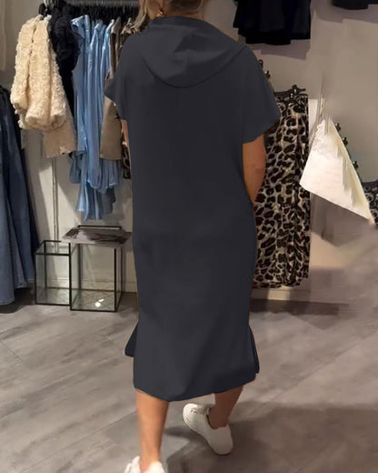 Britany | Casual Hoodie Midi Dress