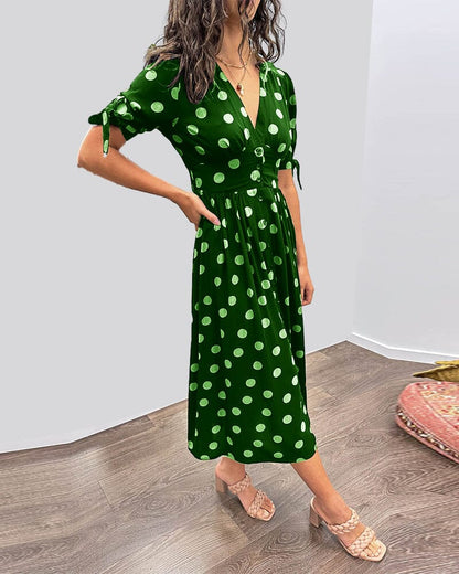 Melanie | Polka Wrap Around Dress