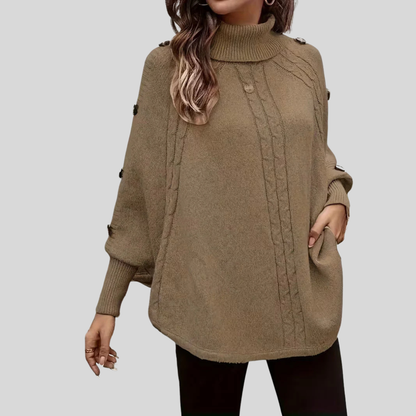 Elinora | High-neck Twisted Sweater