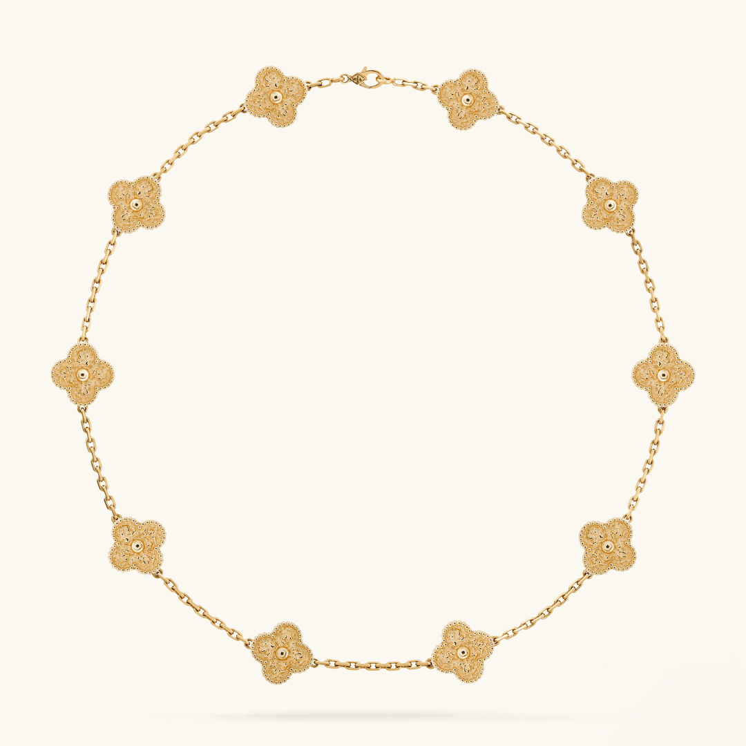 CLOVER | 10 Motif Gold Necklace