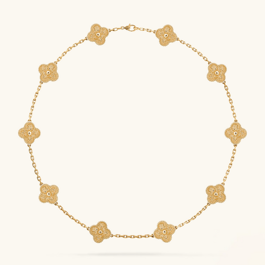 CLOVER | 10 Motif Gold Necklace