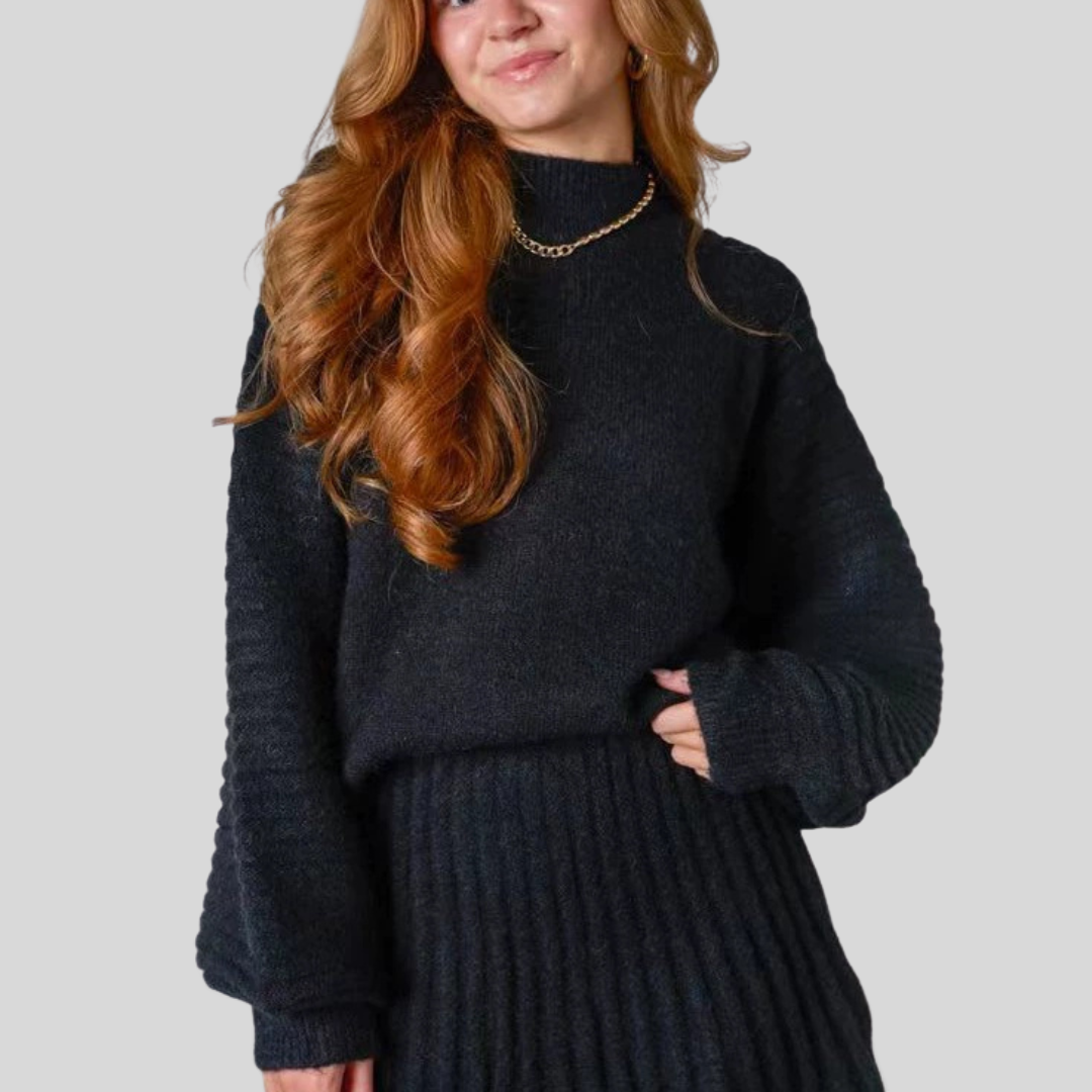 Louisa | Elegant Ribbed Two-Piece Outfit