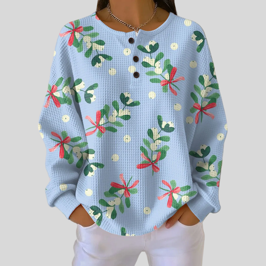 Rikke | Soft Christmas Motif Sweatshirt