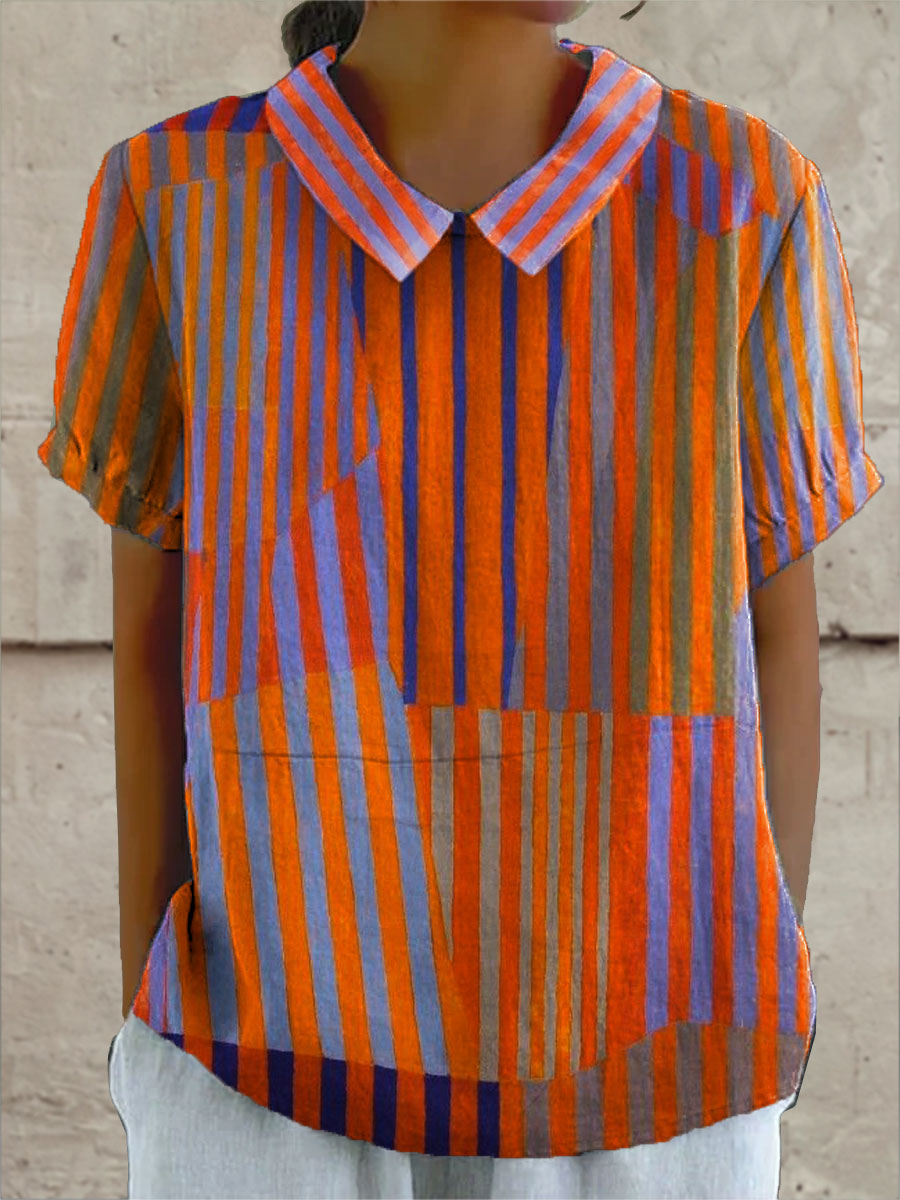 Bronwen | Geometric Striped Shirt
