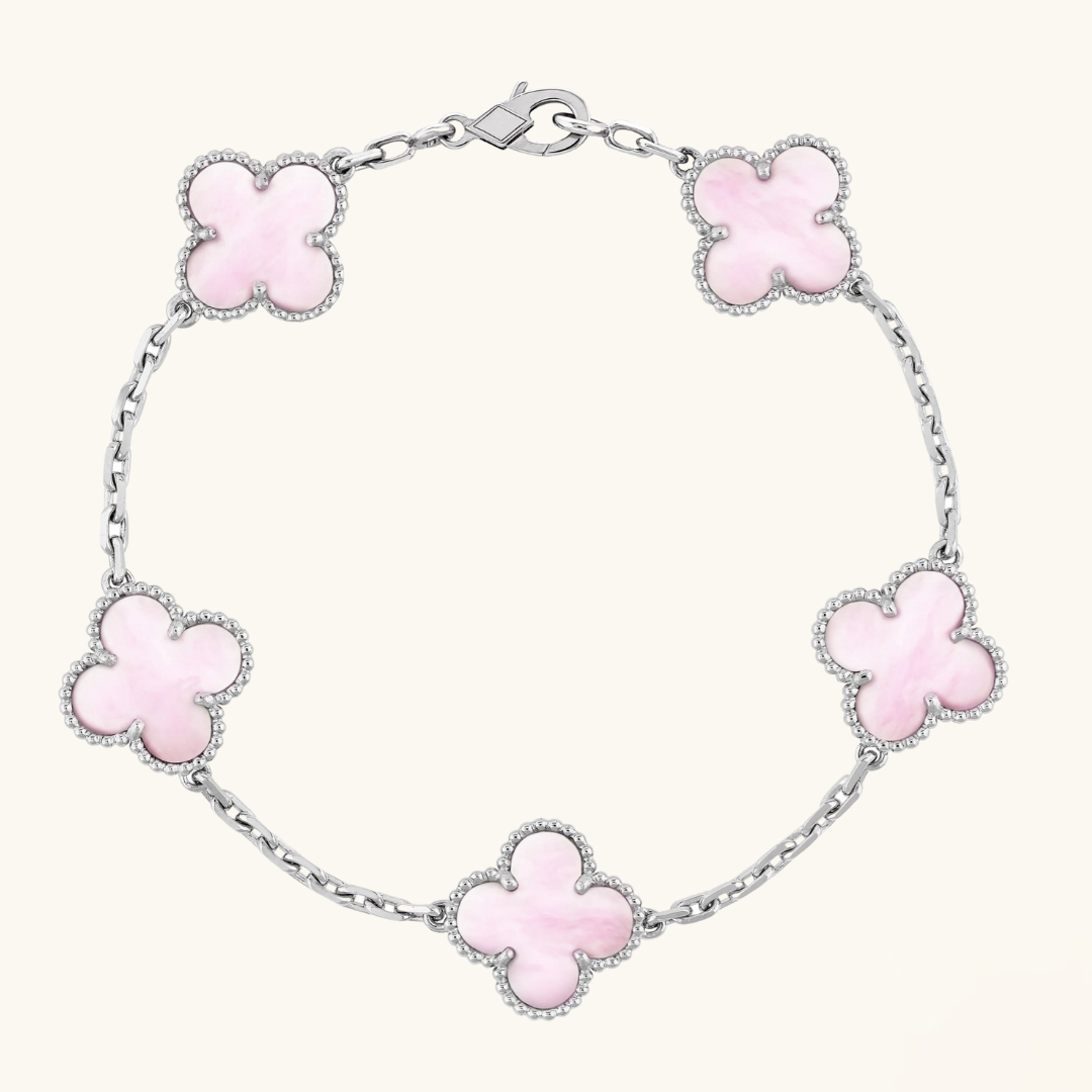 CLOVER | Rose/Silver Bracelet