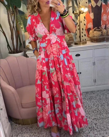 Anneliese | Vibrant Floral Maxi Dress