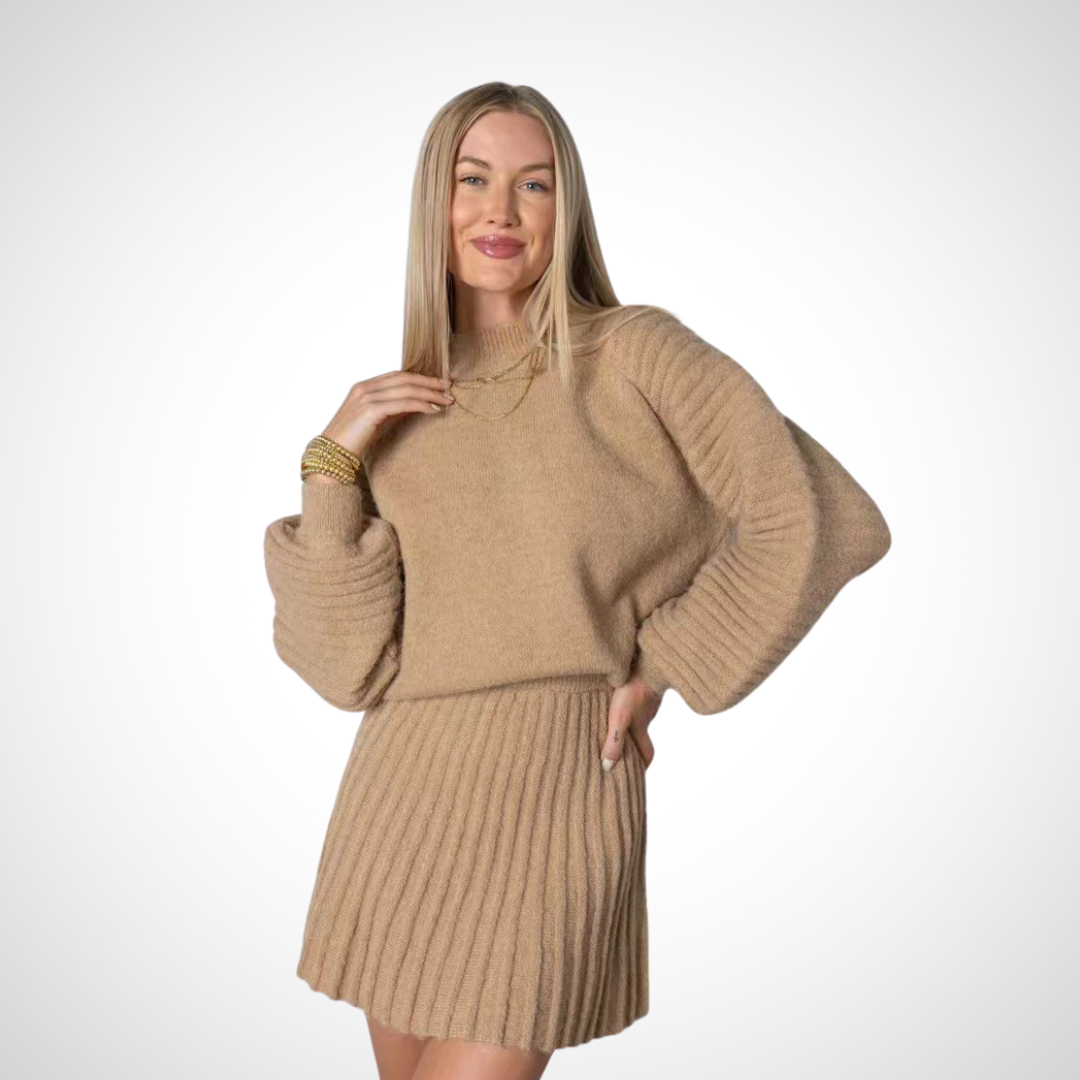 Louisa | Elegant Ribbed Two-Piece Outfit