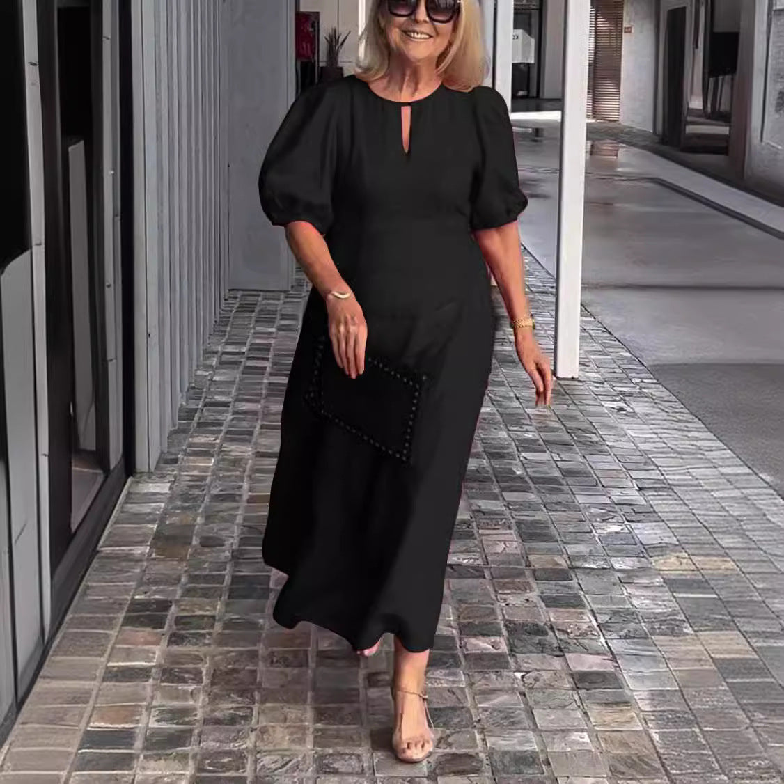 Jullie | Puff-Sleeve Maxi Dress