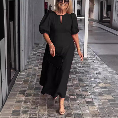Jullie | Puff-Sleeve Maxi Dress