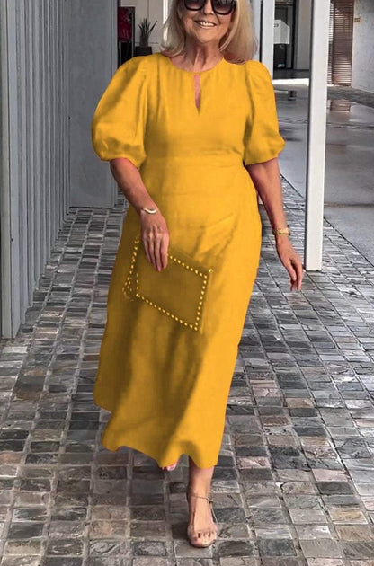 Jullie | Puff-Sleeve Maxi Dress