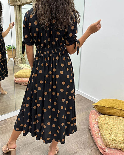 Melanie | Polka Wrap Around Dress