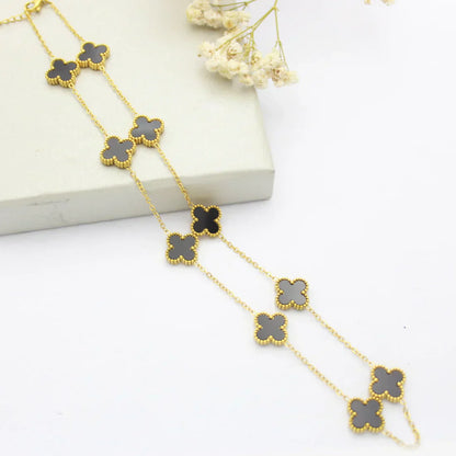 CLOVER | 10 Motivational Black Necklace