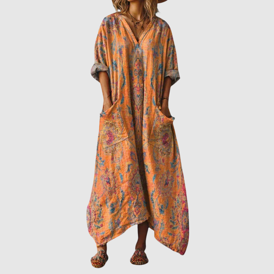 Solenya | Casual Long Sleeve Maxi Dress