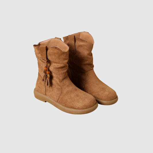 Hallie | Vintage-Inspired Suede Ankle Boots
