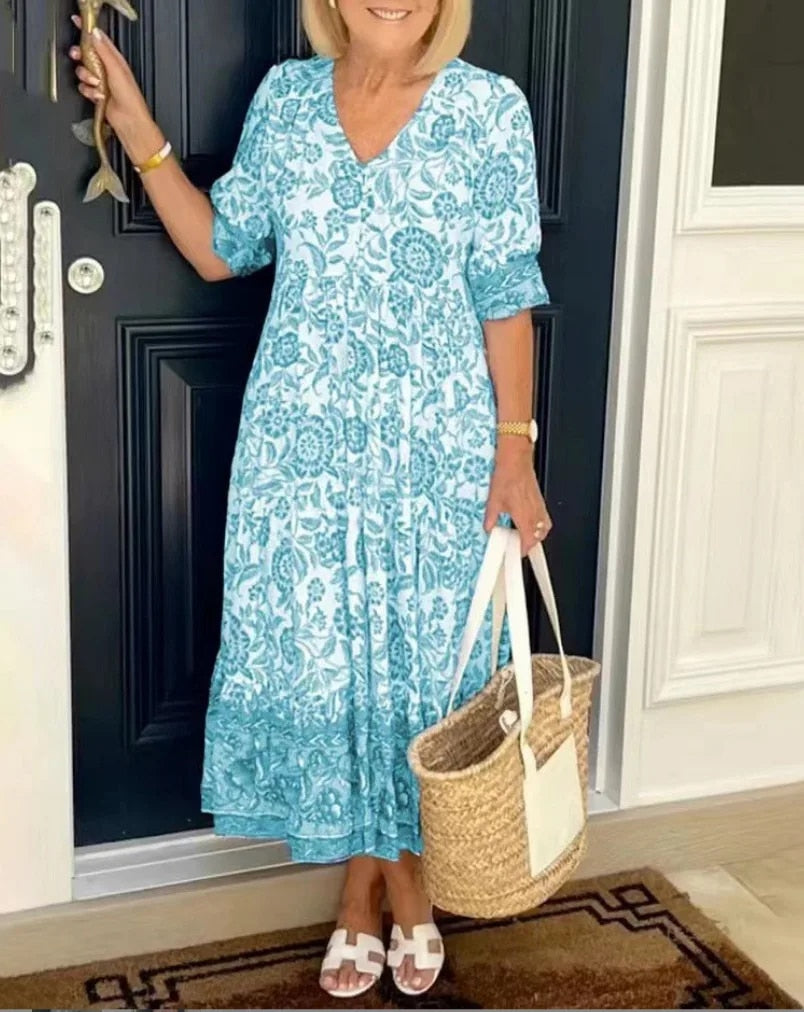 Catherine | Elegant Floral Maxi Dress