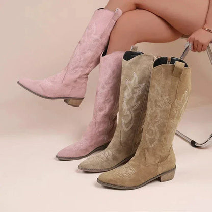 Evie | Embroidered Western Style Boots