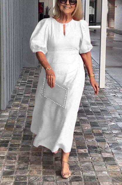 Jullie | Puff-Sleeve Maxi Dress