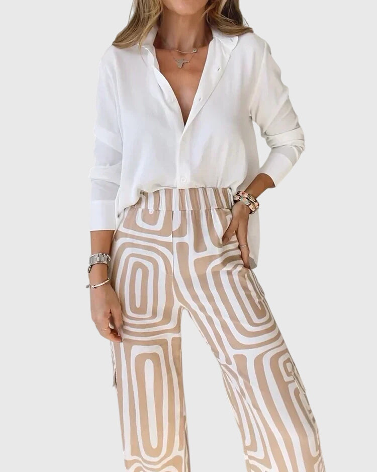 Emilia | Stylish Trousers + Free Blouse & Belt
