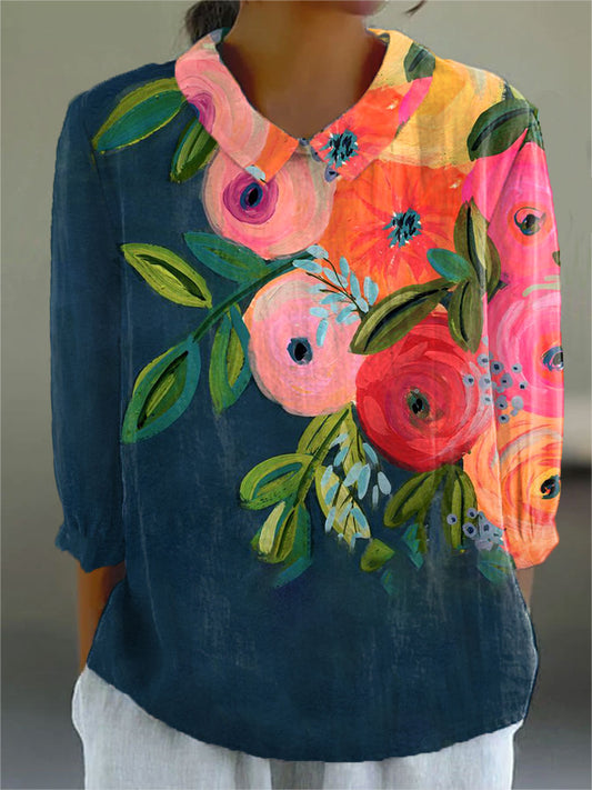 Rosamund | Floral Print Classic Blouse