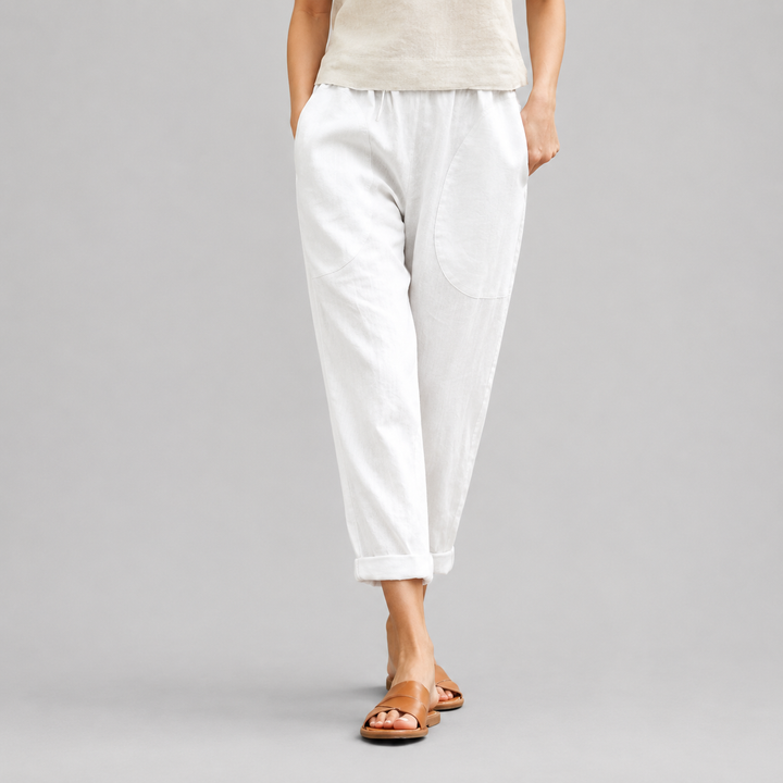 Kriza - Pantalones de Pierna Ancha con Bolsillos