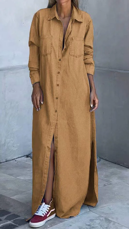 Hannah | Button Down Denim Dress