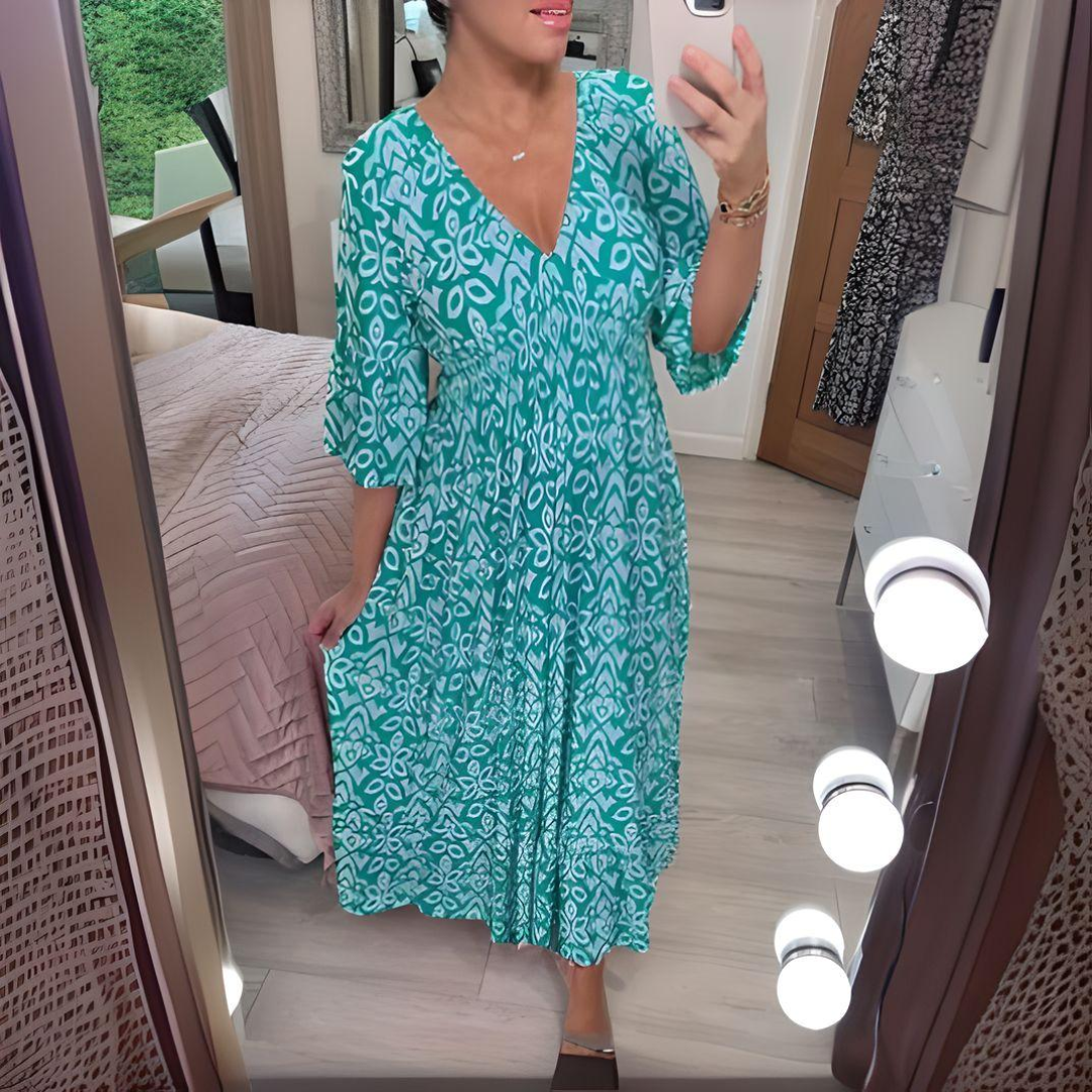 Lilliana | Boho Printed Maxi Dress