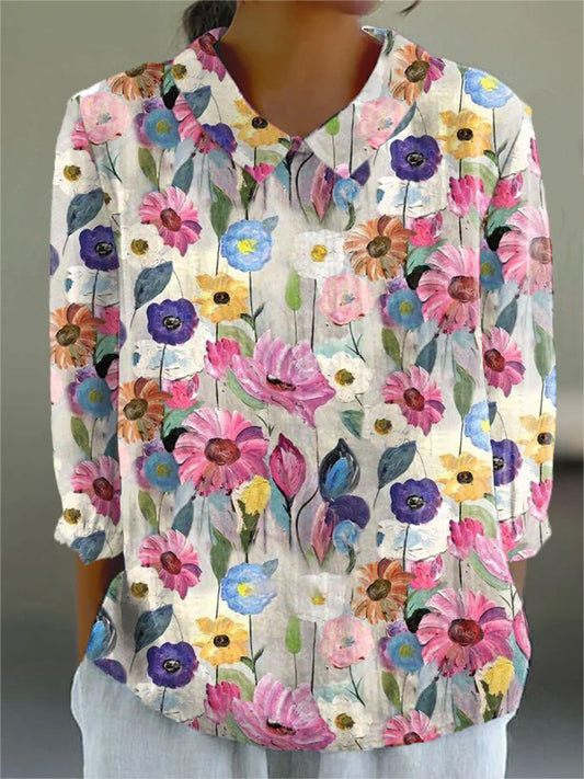 Minerva | Elegant Floral Patterned Blouse