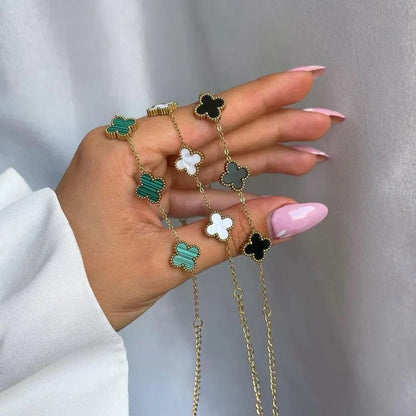 3-Leaf Clover Bracelet Set