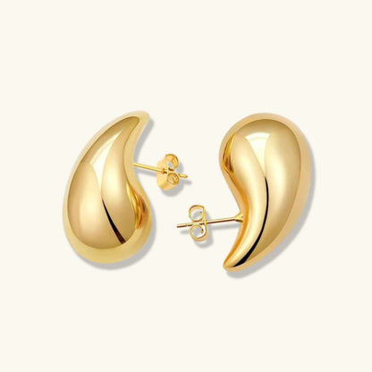 Sandra Tear-Shaped Gold Earrings