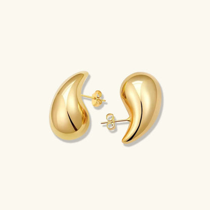 Sandra Tear-Shaped Gold Earrings