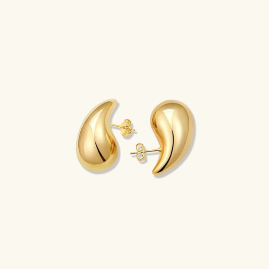 Sandra Tear-Shaped Gold Earrings