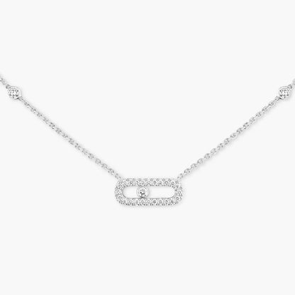 EXCLUSIVE | Mollyanne Diamanté Uno Necklace – Silver