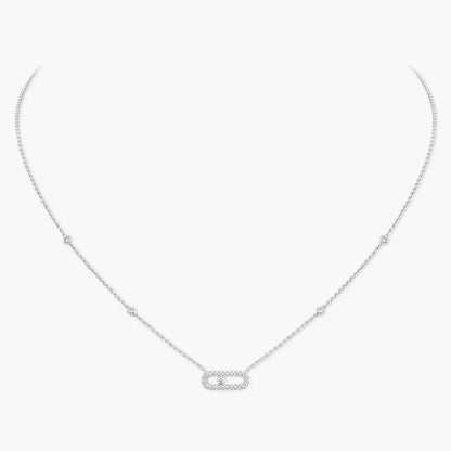 EXCLUSIVE | Mollyanne Diamanté Uno Necklace – Silver